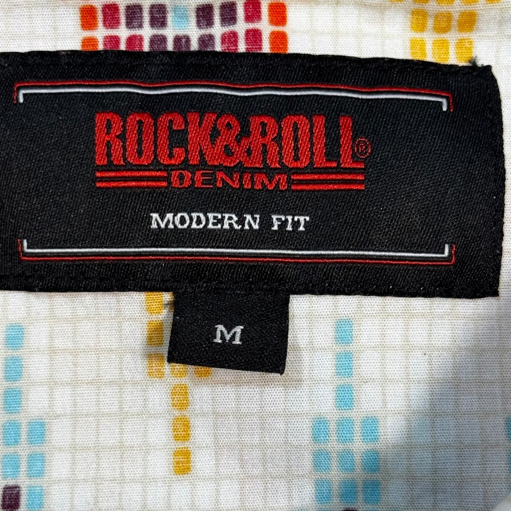 Rock and Roll Denim Mens Modern Fit Southwestern Snap Western Shirt RRMS0SRZ7U M - Picture 4 of 8